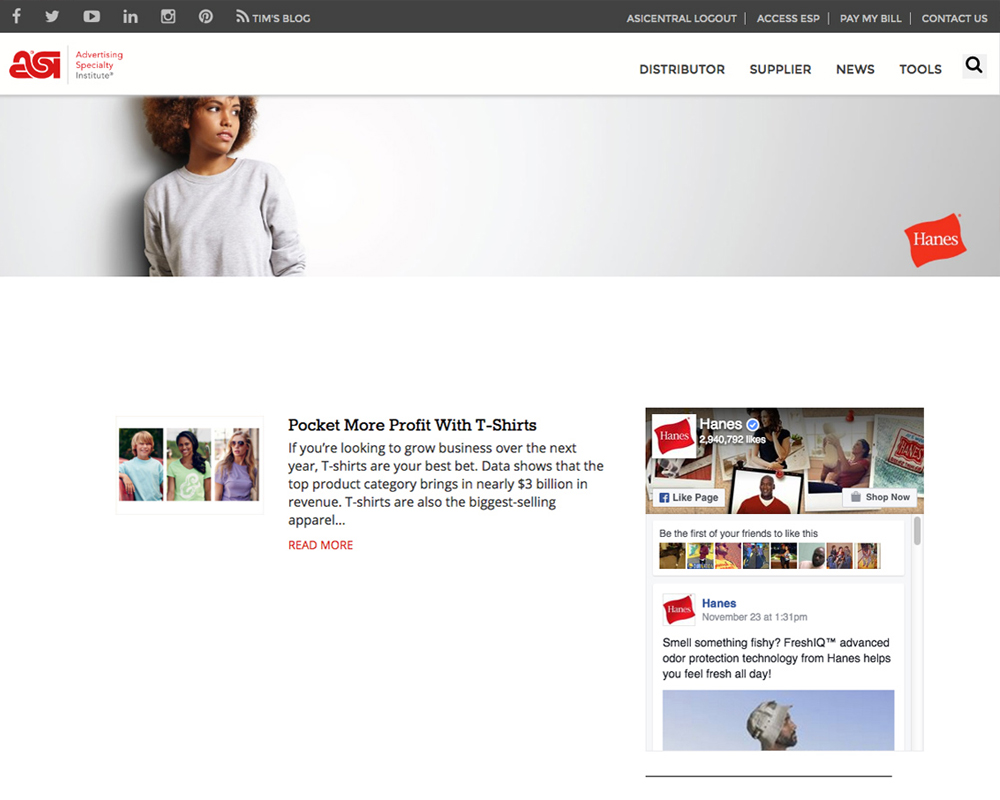 Hanes Microsite